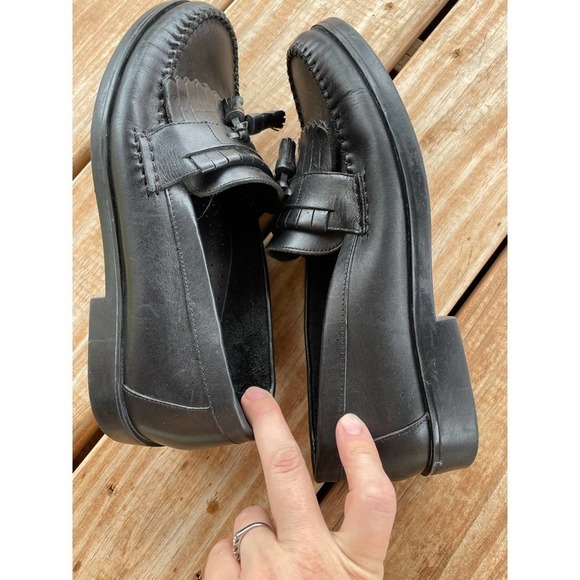 Giorgio Brutini Princeton Men\'s Shoes Black Oxford Tassel Kilted Size 9